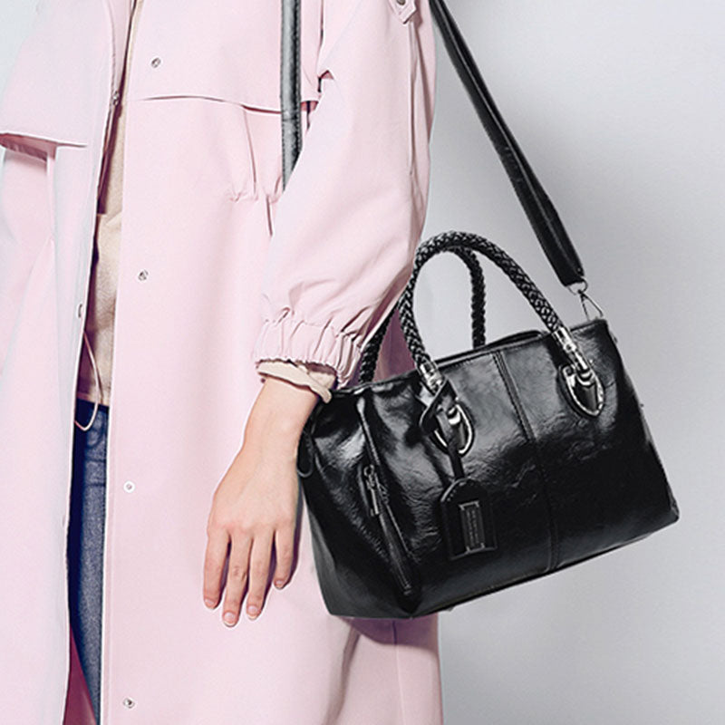 Klassische Retro-Handtasche mit mehreren Taschen 