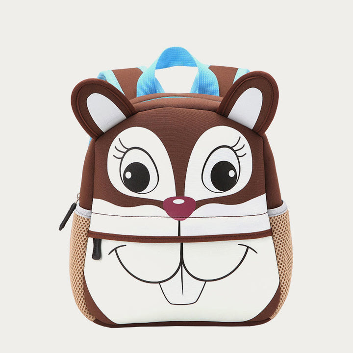 Rucksack für Kinder, süßes Cartoon-Tiermuster, Nylon, Schultasche