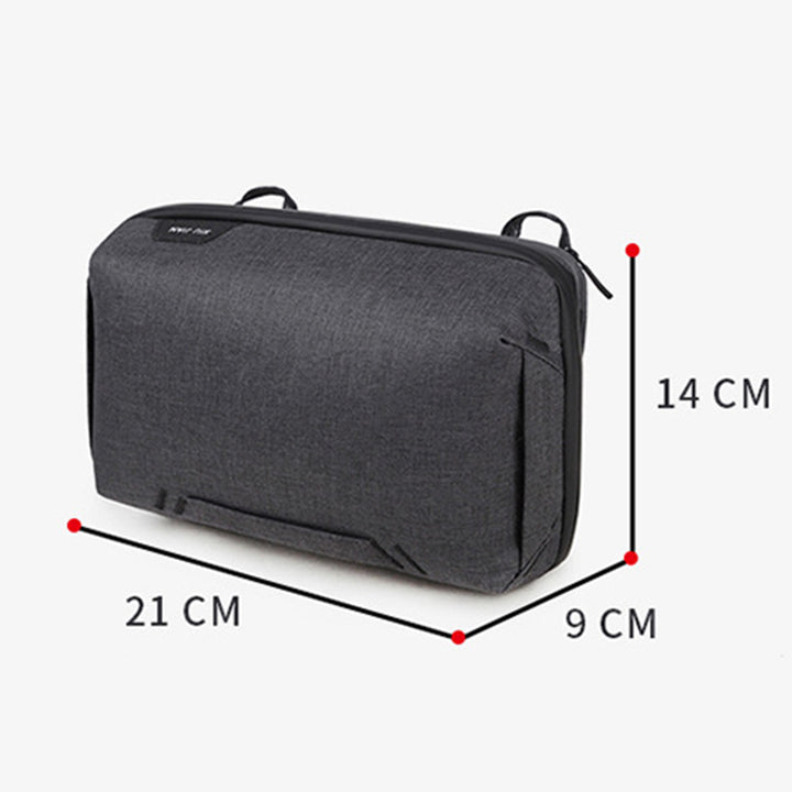 Leichte Aufbewahrungstasche mit Reißverschluss und mehreren Steckplätzen, tragbarer Organizer für Elektronikartikel, Make-up-Tasche