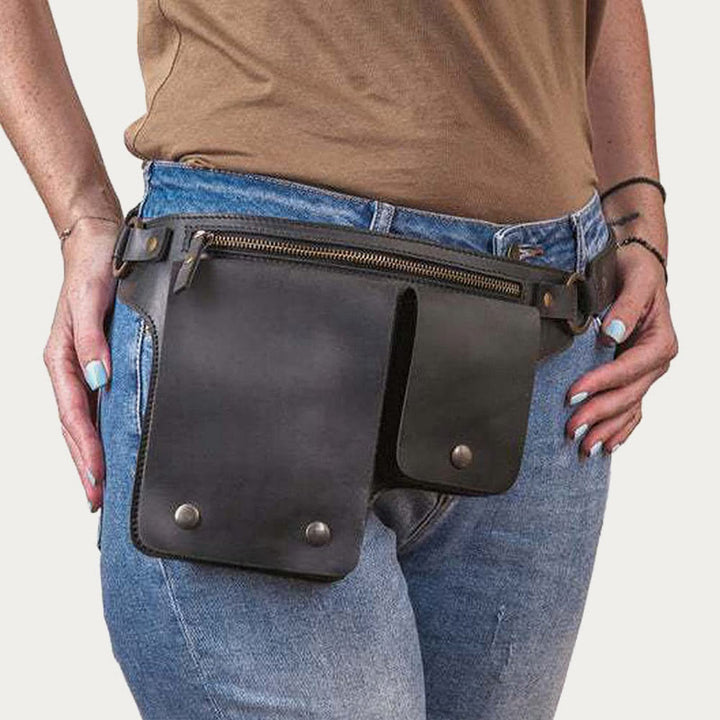 Gürteltasche für den täglichen Gebrauch, Mehrere Retro-Gürteltasche aus Leder