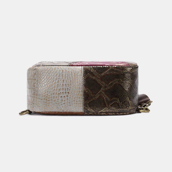 Schultertasche für Damen, Vintage, Folk-Custom, Leder, Reise-Umhängetasche