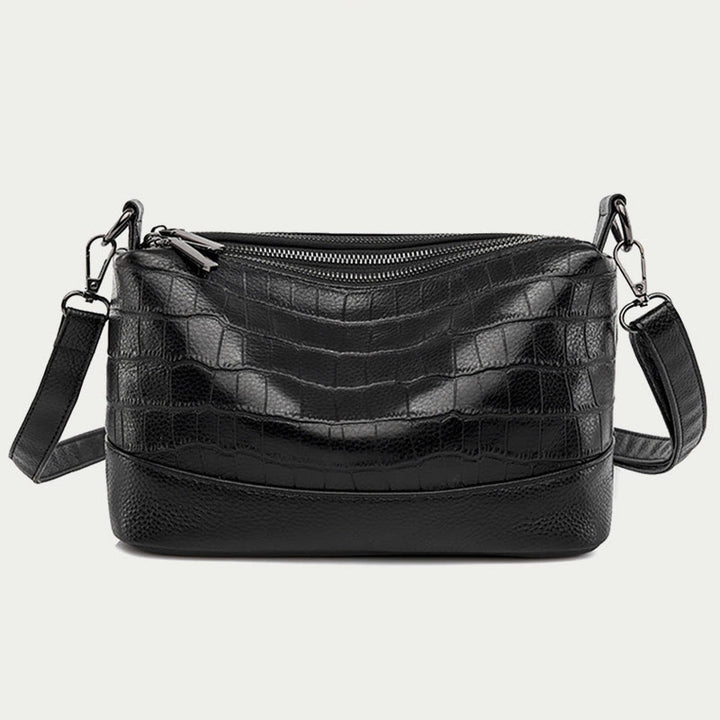 Einfache Umhängetasche für Damen mit Krokodildruck, Retro-Tagestasche