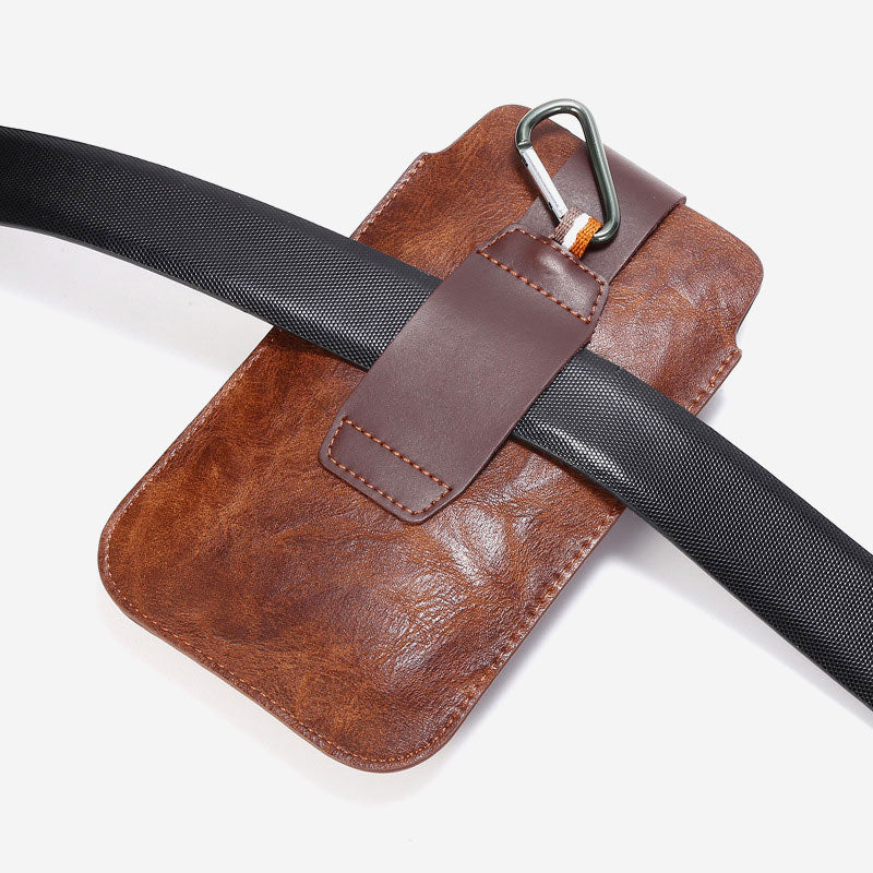 Retro Herren EDC Handytasche aus echtem Leder