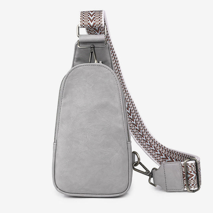 Schultertasche für Damen, leichte Einkaufstasche aus Leder mit breiten Riemen