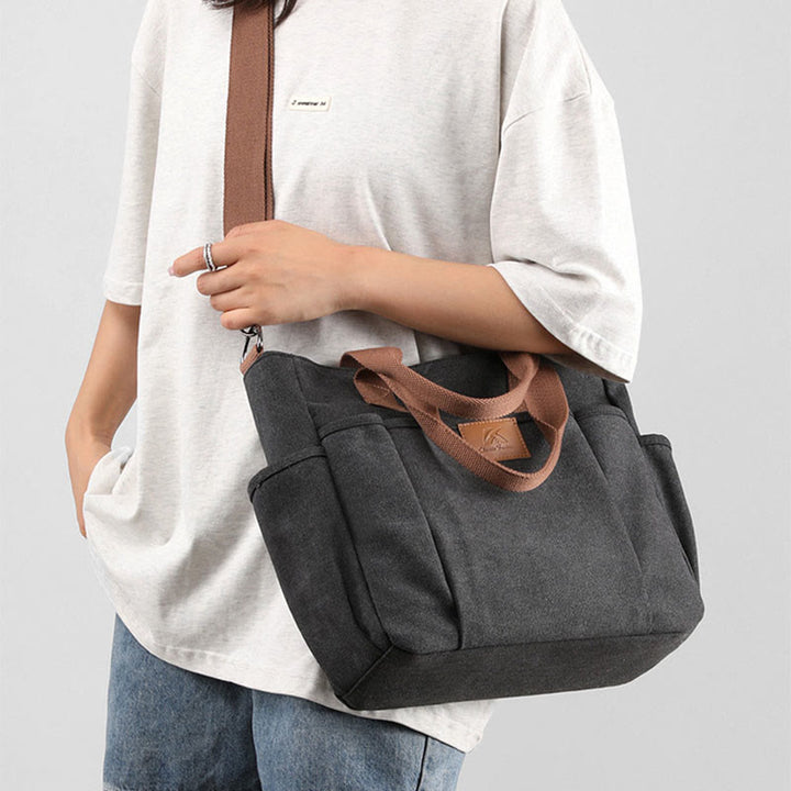 Damen Canvas Handtasche mit mehreren Taschen, wichtige Umhängetasche