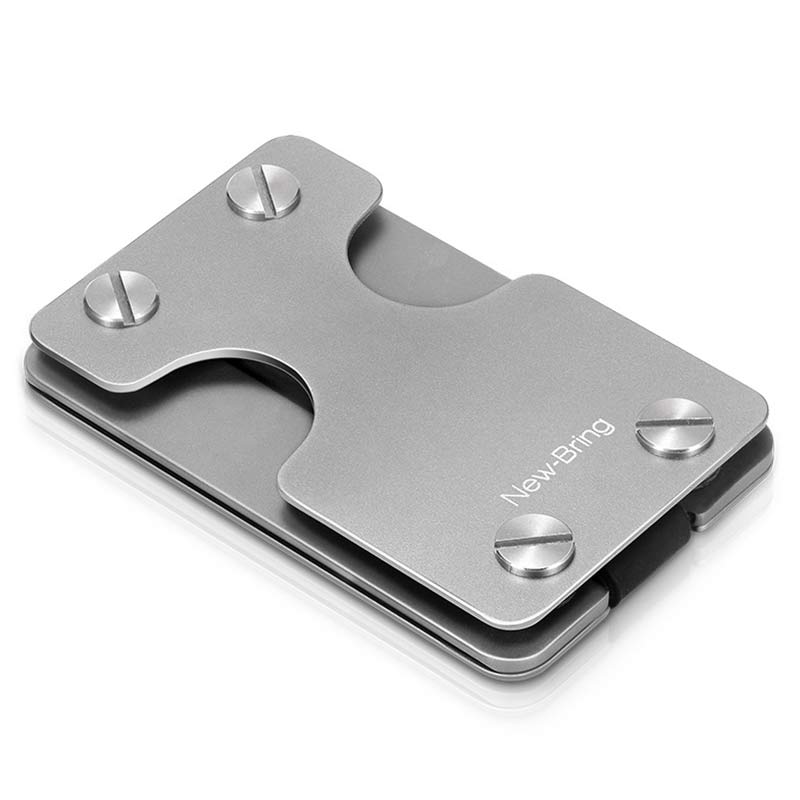 Minimalistisches Schlüssel-Organizer-Kartenetui aus Aluminium