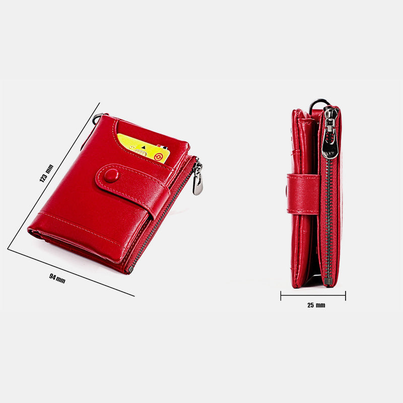 Geldbörse aus echtem Leder im Vintage-Stil mit RFID-Blockierung