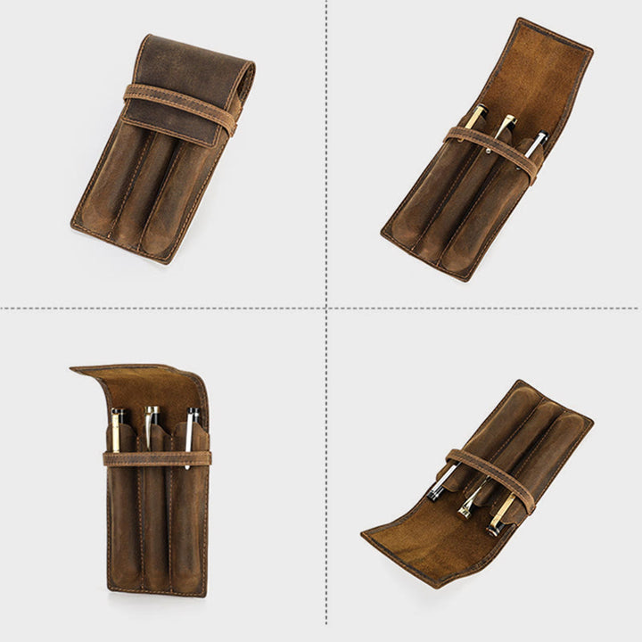 Federmäppchen fürs Geschäft, Vintage, kreatives Federmäppchen aus Leder