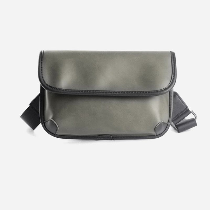 Umhängetasche für Unisex, minimalistische, quadratische Schultertasche aus PU-Leder