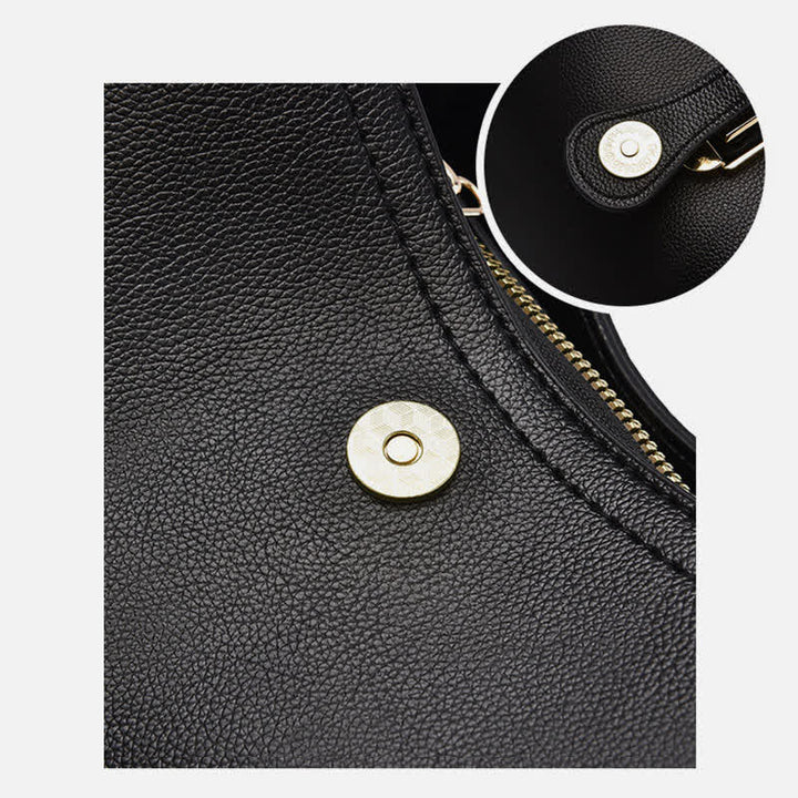 Umhängetasche für Damen, elegante Handtasche aus PU mit großem Fassungsvermögen