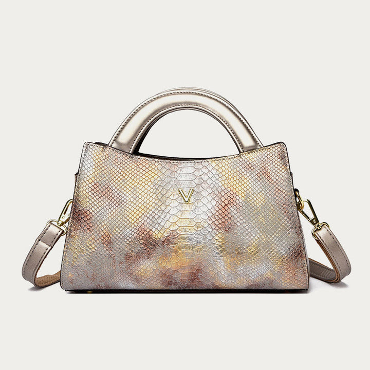 Top-Griff-Tasche für Damen Schlangenhaut-Maserungsform Elegante Umhängetasche