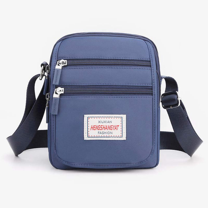 Funktionelle Damen-Geldbörse mit mehreren Taschen, einfarbiges Nylon, Umhängetasche