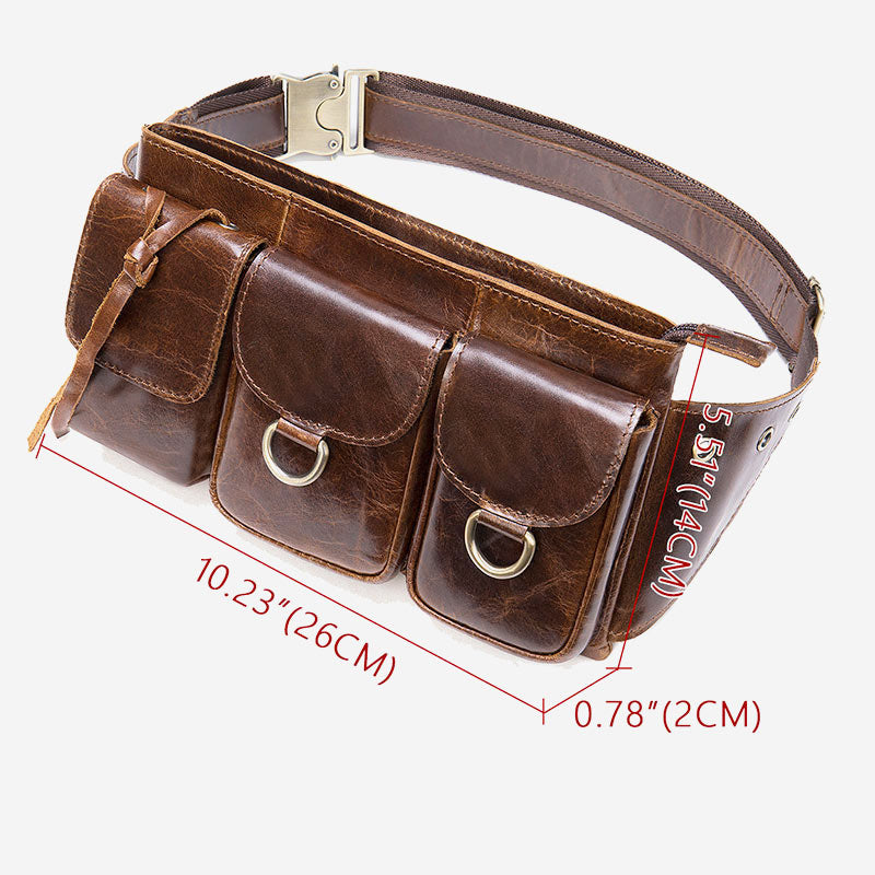Vintage-Gürteltasche mit mehreren Taschen und großem Fassungsvermögen