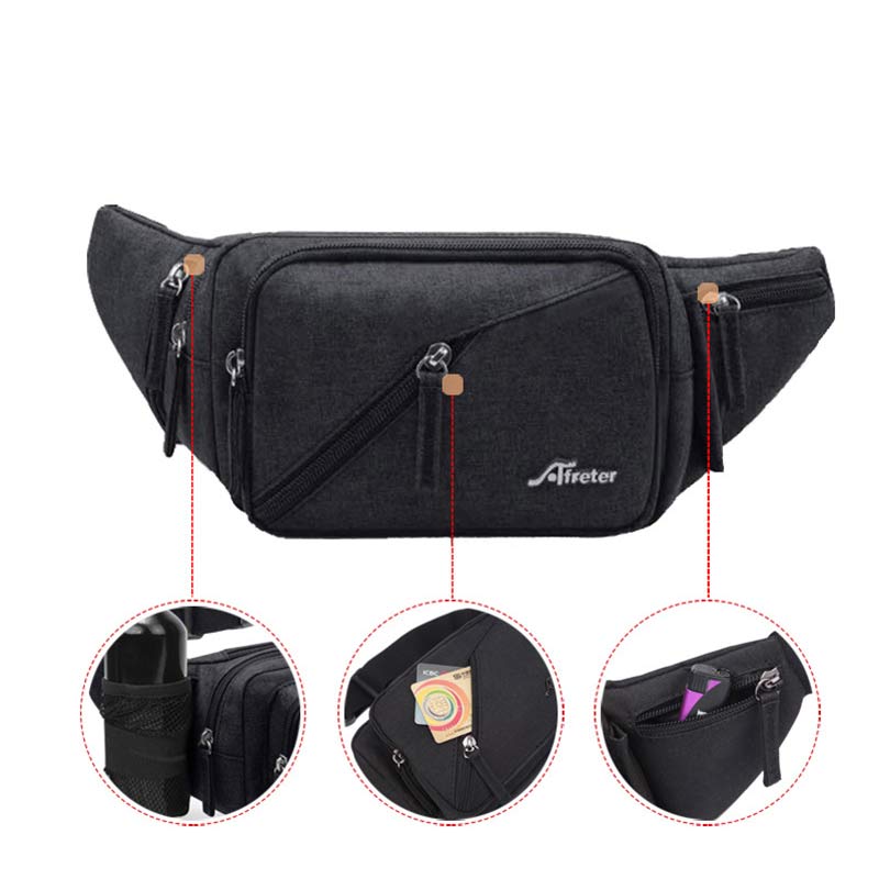 Unisex-Hüfttasche, leichte Brusttasche mit mehreren Taschen, Umhängetasche