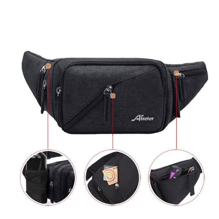 Unisex-Hüfttasche, leichte Brusttasche mit mehreren Taschen, Umhängetasche