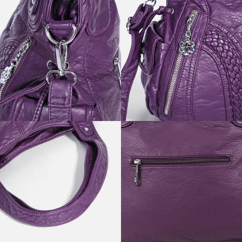Einfarbige Hobo-Tasche für Damen