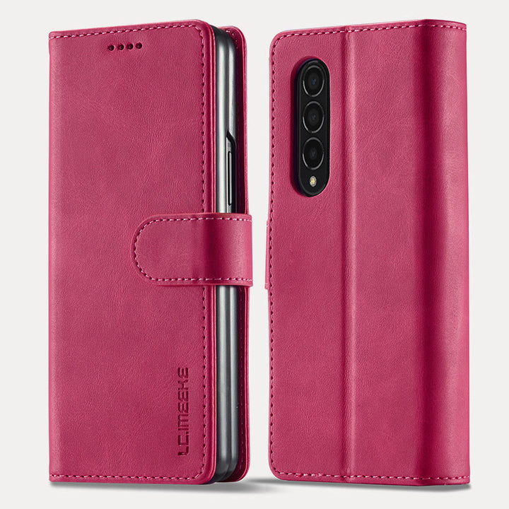 Clamshell-Telefonhülle für Samsung Z Fold Kartenhalter Brieftasche Handy-Schutzhülle