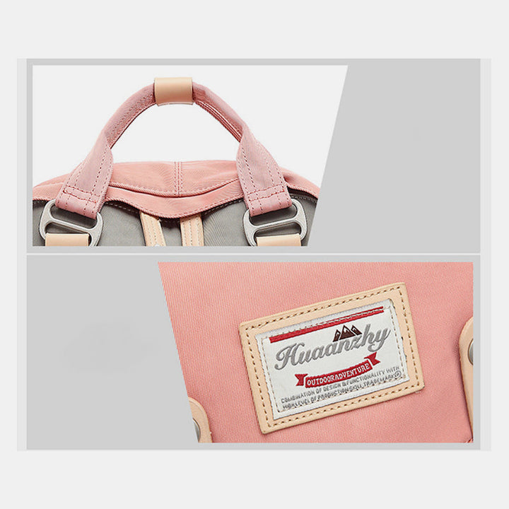 Großer Vintage-Reiserucksack mit mehreren Taschen im College-Stil