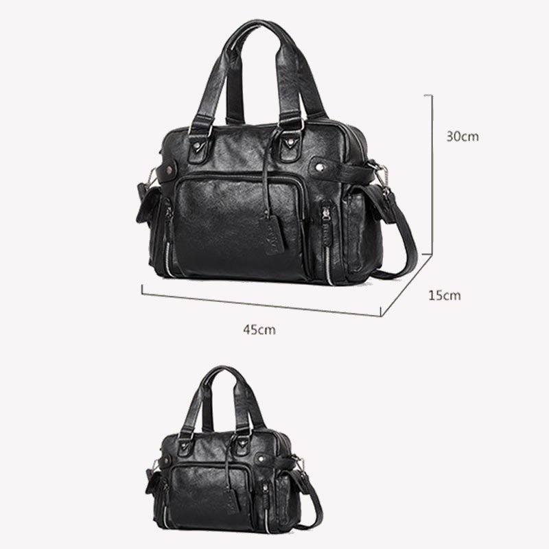 Handtasche für Herren, für Geschäftsreisen, Umhängetasche aus Pu-Leder