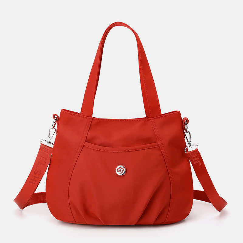 Leichte Umhängetasche aus Nylon mit mehreren Taschen und Reißverschlusstasche für Damen