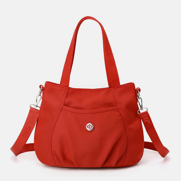 Leichte Umhängetasche aus Nylon mit mehreren Taschen und Reißverschlusstasche für Damen