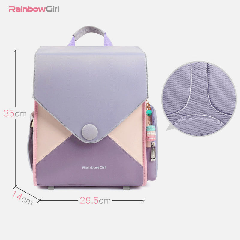 Kinderrucksack, bunt, für Mädchen, Rucksack, Büchertaschen, Mittelschule, Grundschule