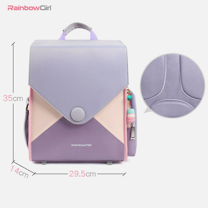 Kinderrucksack, bunt, für Mädchen, Rucksack, Büchertaschen, Mittelschule, Grundschule