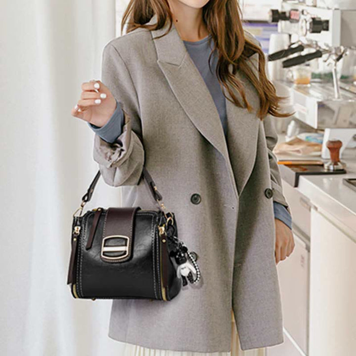 Top-Griff-Tasche für Damen, täglicher Einkaufsbeutel, Umhängetasche aus Leder