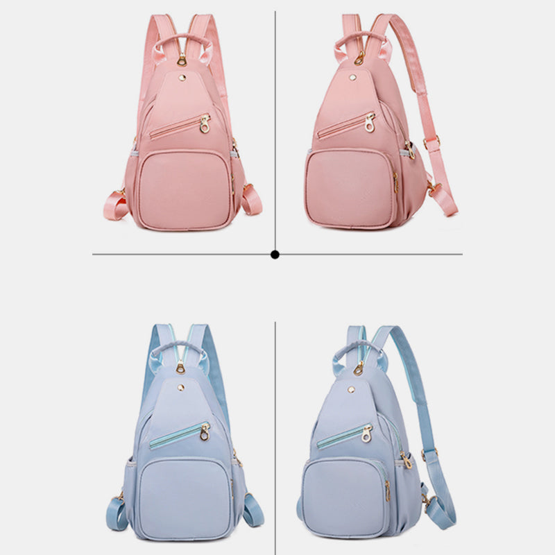 Umwandelbare Schultertasche für Damen, leicht, lässig, Mini-Rucksack, Brusttasche