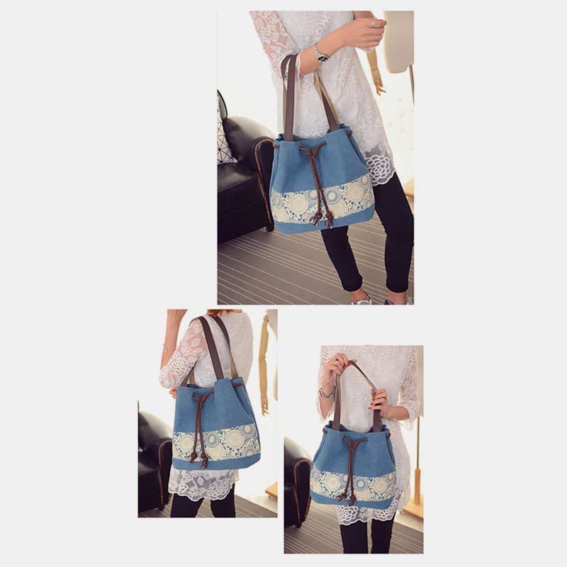 Umhängetasche für Damen, lässig, große Kapazität, bedruckt, Einkaufshandtasche