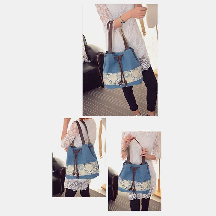 Umhängetasche für Damen, lässig, große Kapazität, bedruckt, Einkaufshandtasche