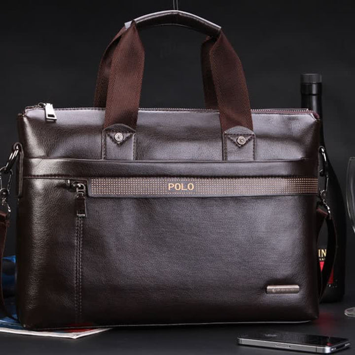 Herren Business Aktentasche Laptop Schultertasche Leder Messenger Bag