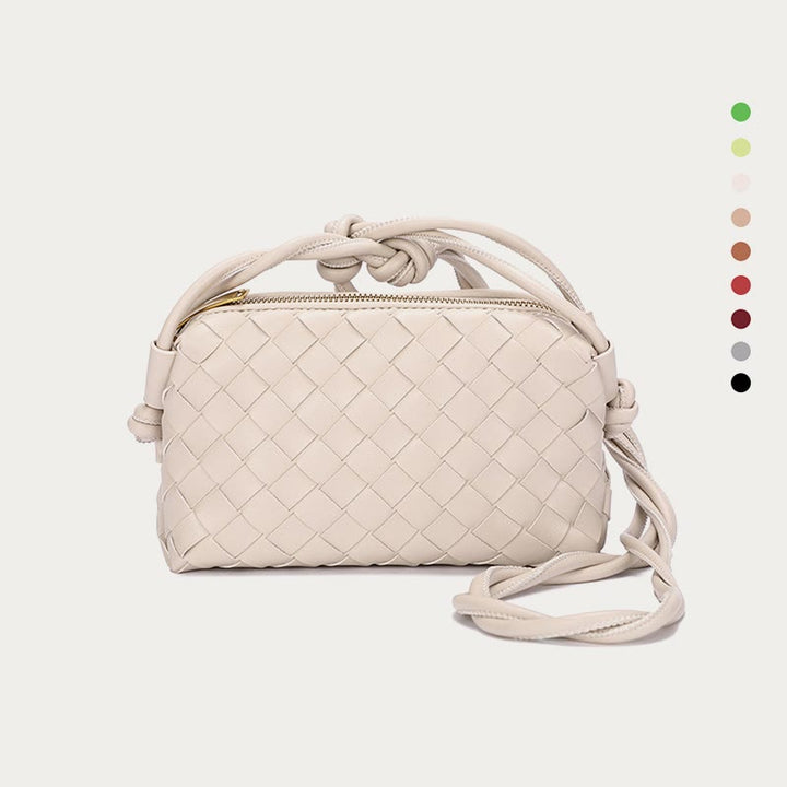Umhängetasche für Damen, gestrickt, mit Karomuster, Handytasche
