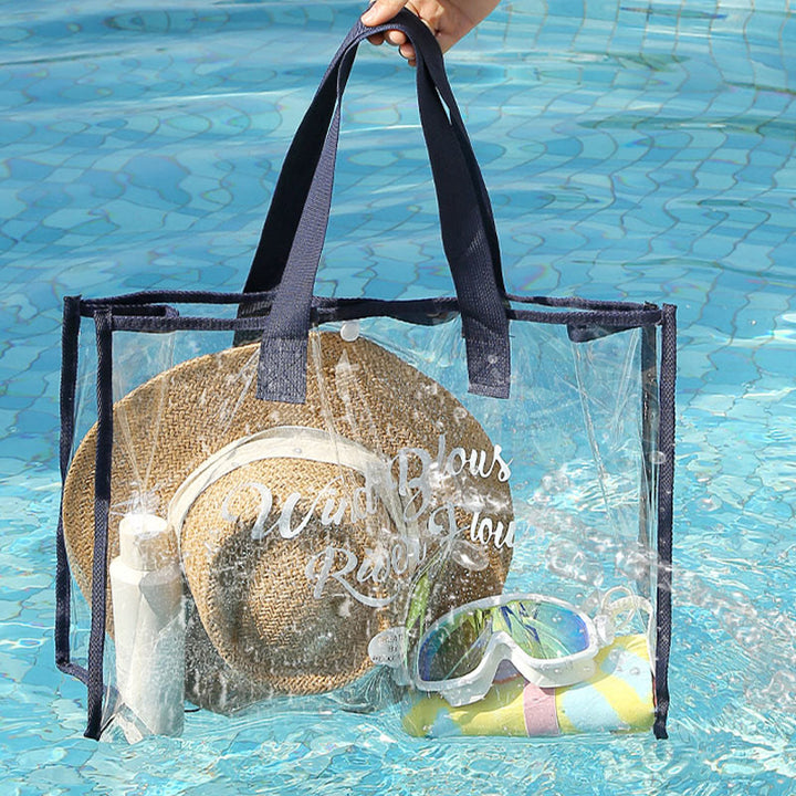 Strandtasche für Urlaubsreisen, wasserdicht, transparent, tragbar, Schwimmtasche