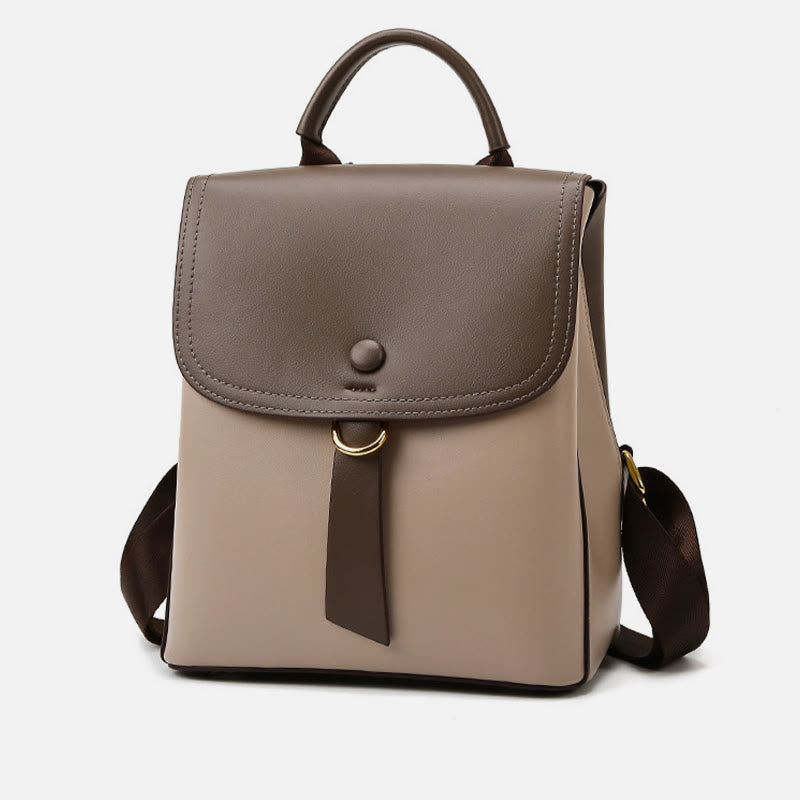 Minimalistischer Rucksack Farbkontrast Robustes veganes Leder Kleiner Tagesrucksack