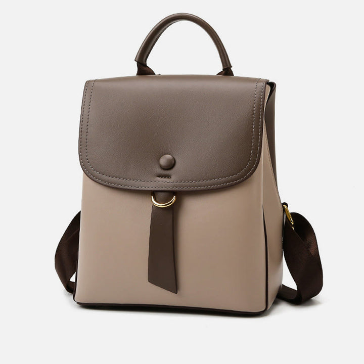 Minimalistischer Rucksack Farbkontrast Robustes veganes Leder Kleiner Tagesrucksack