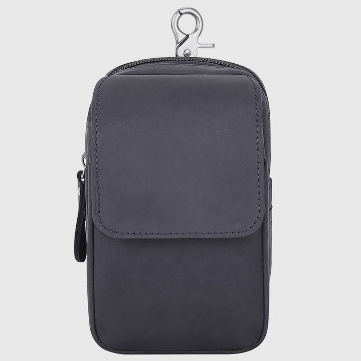 Gürteltasche für Herren, Retro-Stil, echtes Leder, zum Aufhängen, EDC-Tasche