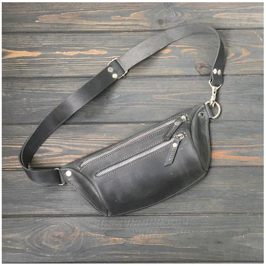 Gürteltasche für Damen und Herren, Outdoor, Hüfttasche mit Doppelreißverschluss, Brusttasche