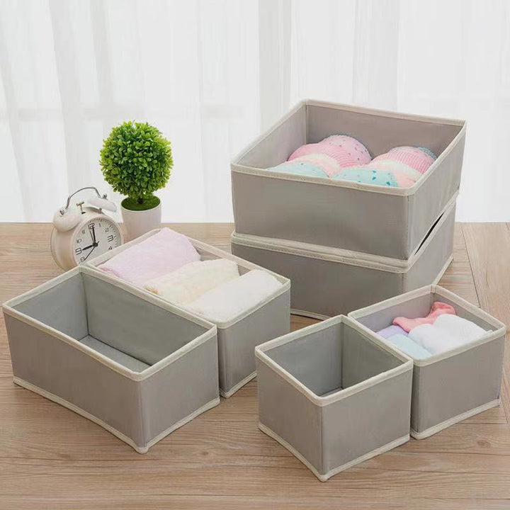 Aufbewahrungstasche für Zuhause, Vlies, sechsteiliges Set, faltbare Kleider-Organizer-Box