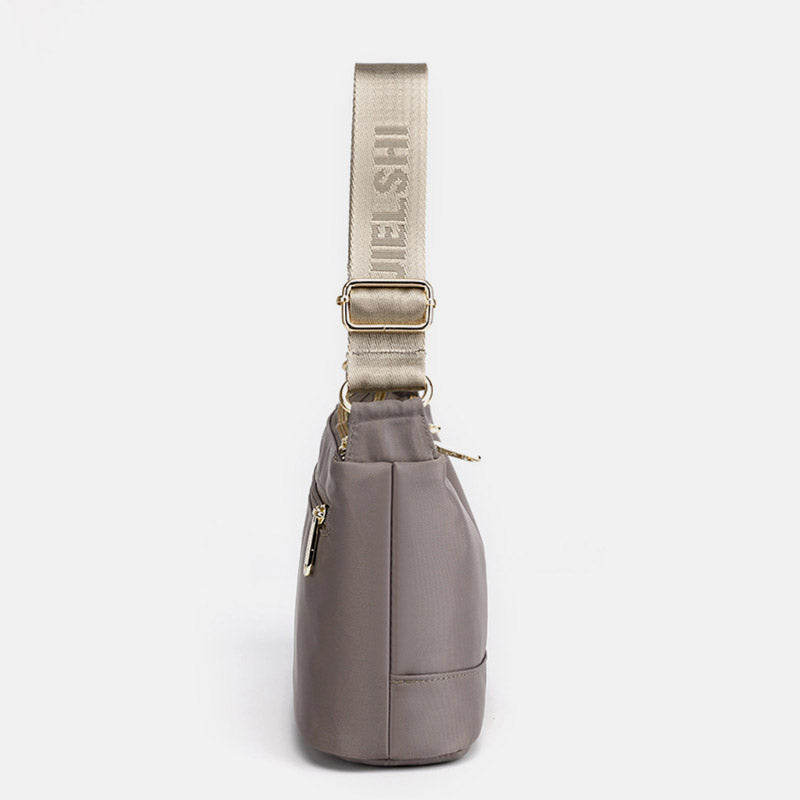 Kleine Umhängetasche mit dreifachem Reißverschluss, leichte, wasserdichte Schultertaschen aus Nylon