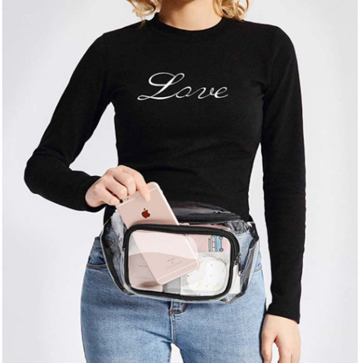 Große, wasserdichte, transparente, süße Gürteltasche