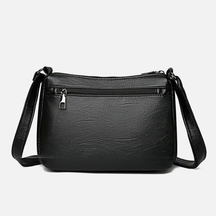 Gesteppte, solide Geldbörse, klassische, vegane Leder-Umhängetasche, minimalistisch, für Damen