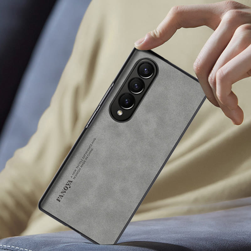Frosted Handyhülle für Samsung Schützende flexible Lederhülle