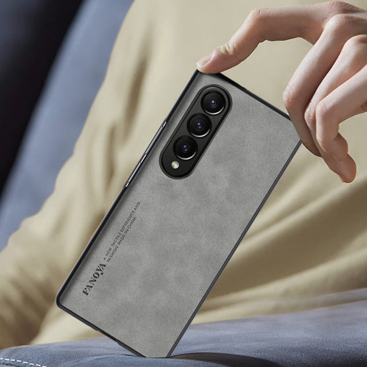 Frosted Handyhülle für Samsung Schützende flexible Lederhülle