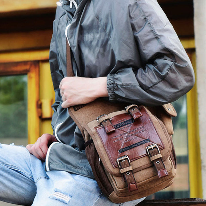Umhängetasche für Herren, Retro, multifunktionale Umhängetasche aus Canvas für den täglichen Gebrauch
