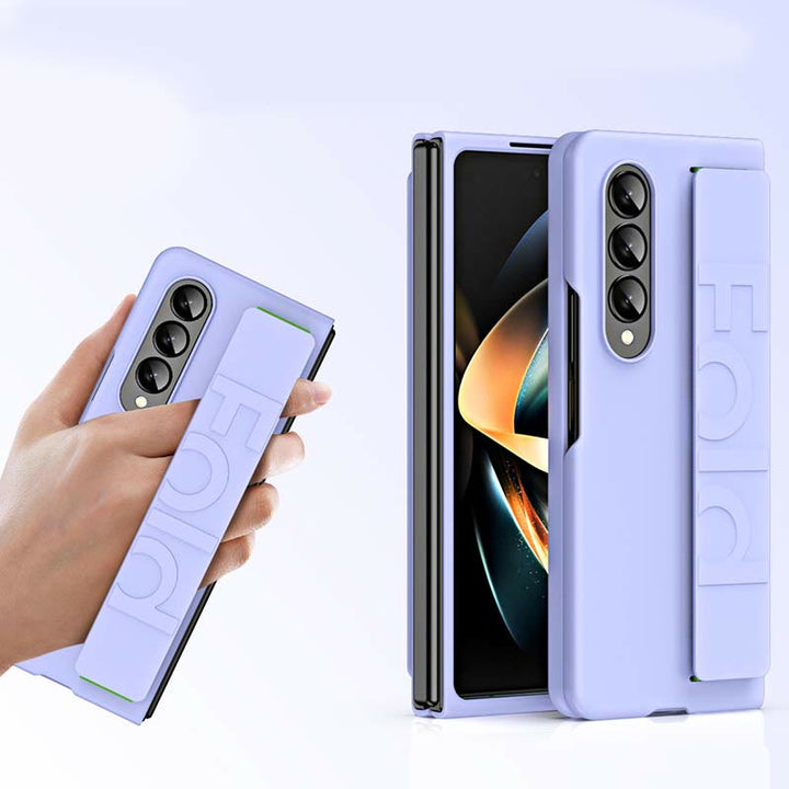 Farbenfrohe Samsung Galaxy Z Fold 2/3/4/5/6 Hülle Handyhülle mit elastischem Handschlaufe