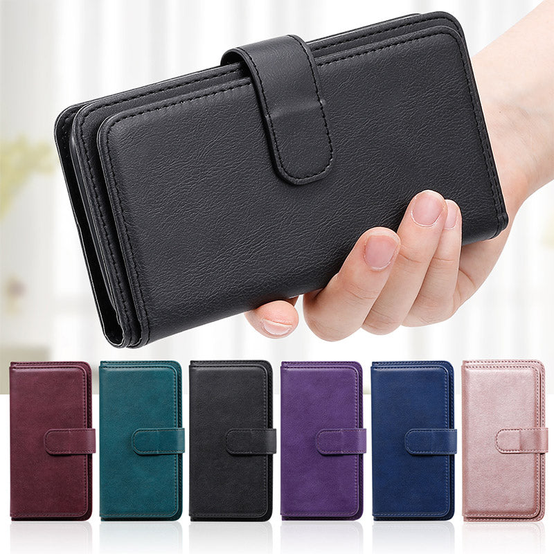 iPhone-Wallet-Hülle, leichtes Flip-Case mit Kreditkartenfach