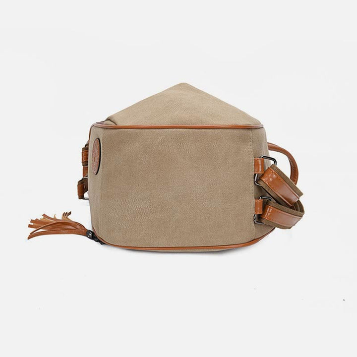 Multifunktionaler Damen-Rucksack mit Quastendekor, tragendem Canvas, Reise-Tagesrucksack