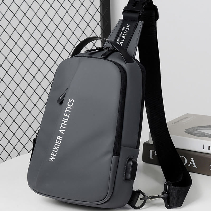 Wasserdichte Schultertasche Outdoor Casual Brusttasche für Wandern Radfahren Reisen 