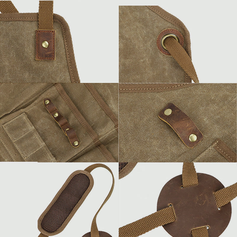 Werkzeugtasche für Handwerker, dicke, wasserdichte Canvas-Schlitz-Werkzeugschürze